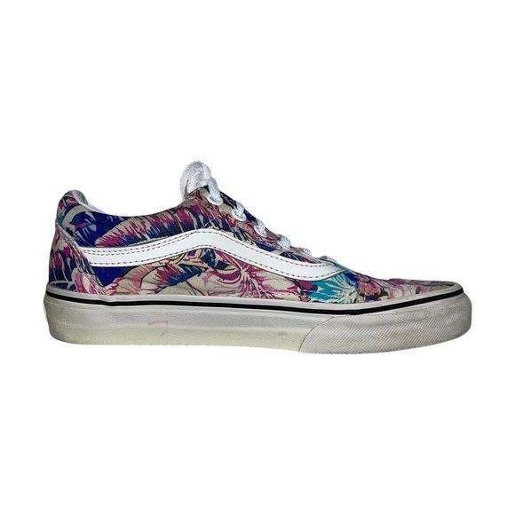 Vans Colorful Hawaiian Floral Old Skool Low Top Sneakers Men's 4.5 Women's 6 - Picture 6 of 10
